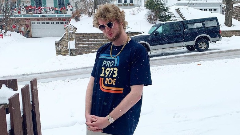 Yung Gravy posing in the snow