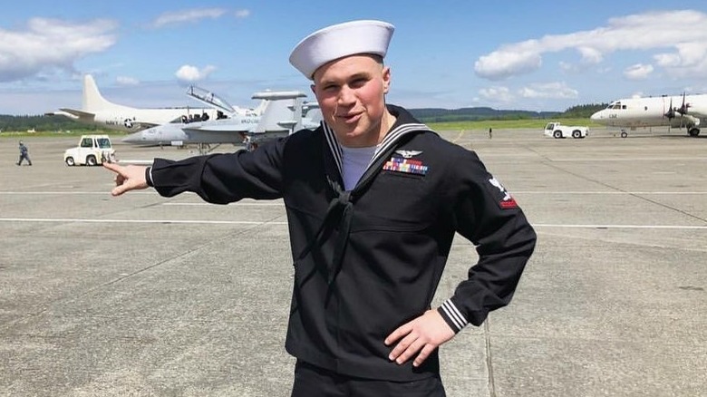 Zach Bryan serving in the Navy