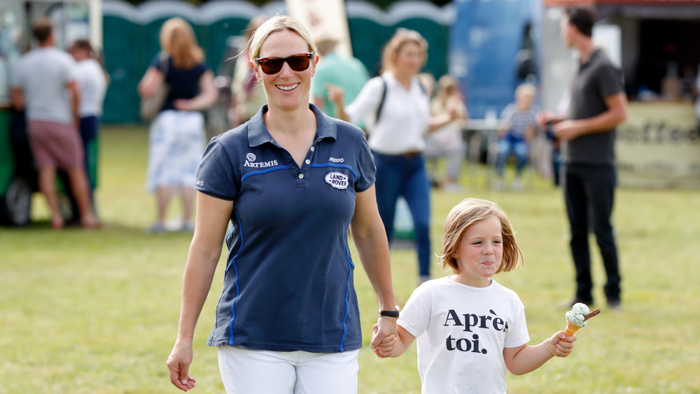 Zara Tindall and her daughter Mia Tindall