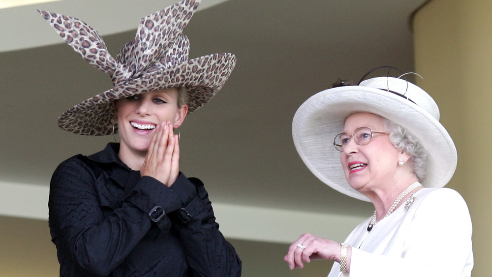 Zara Tindall and Queen Elizabeth smiling