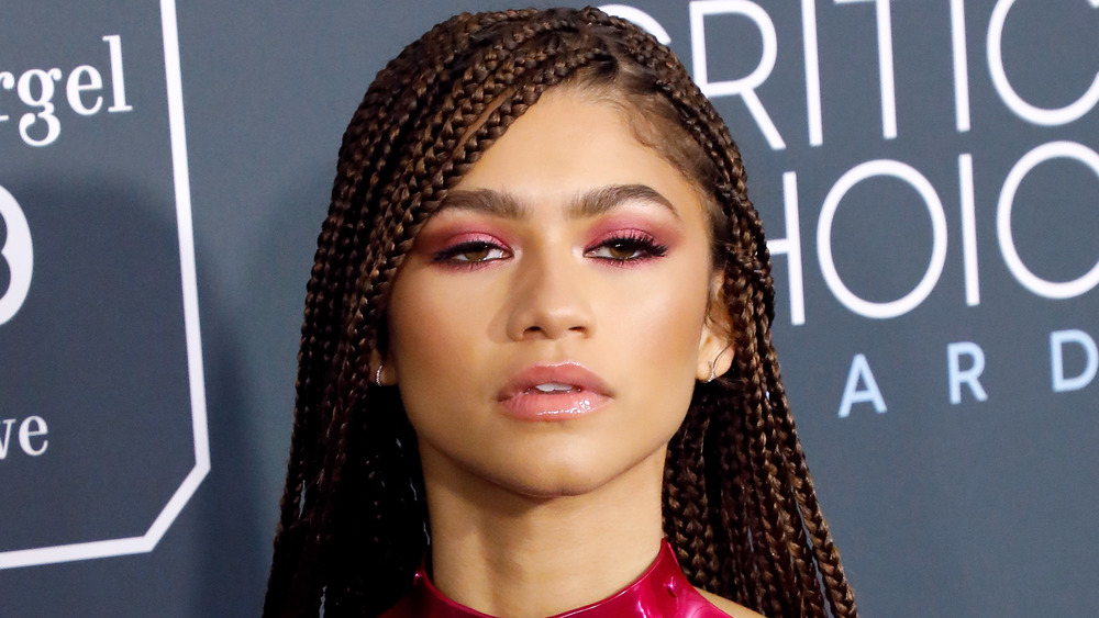 Zendaya in a red top