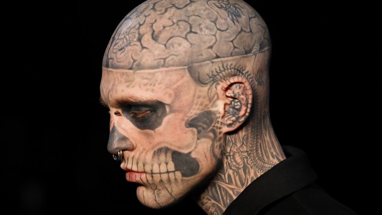 Zombie Boy's insect tattoos