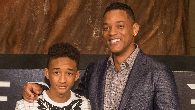 Will and Jaden Smith posing