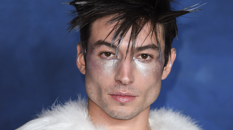 Ezra Miller modeling new look