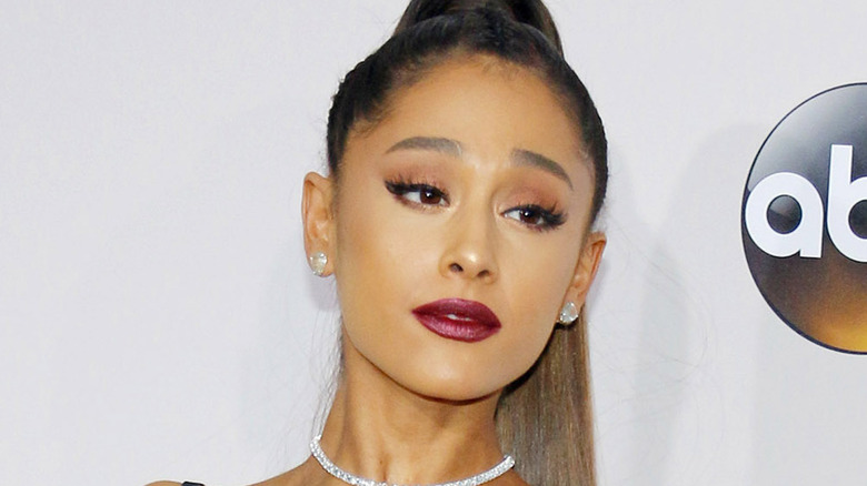 Ariana Grande poses on the red carpet