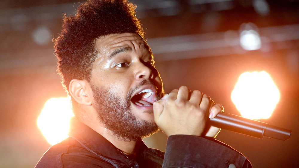 The Weeknd performs