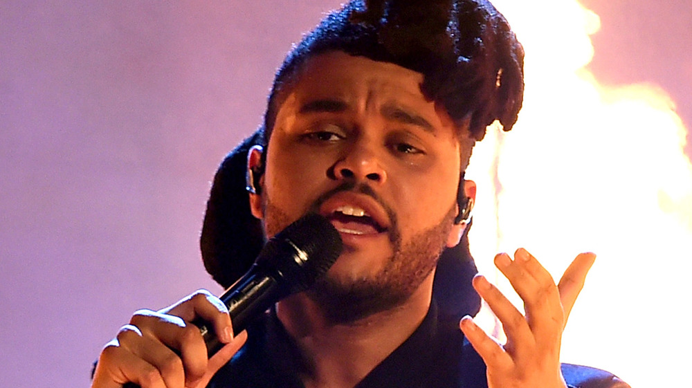 The Weeknd performing 