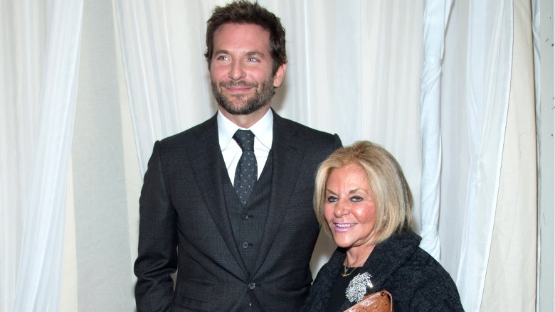 Bradley Cooper and his mom at the Joy premiere