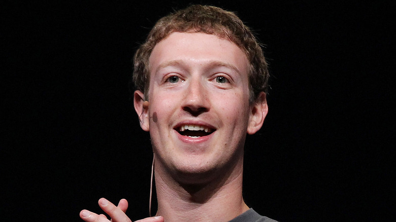 Mark Zuckerberg speaking during an event