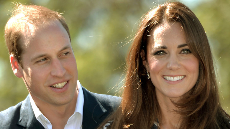 Prince William and Kate Middleton smiling in close-up