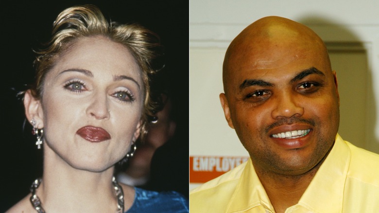 Madonna and Charles Barkley side by side