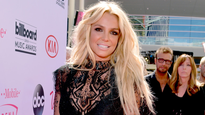 Britney Spears in a black dress