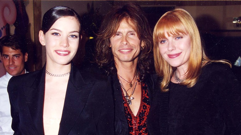 Bebe Buell, Steven Tyler and Liv Tyler pose together