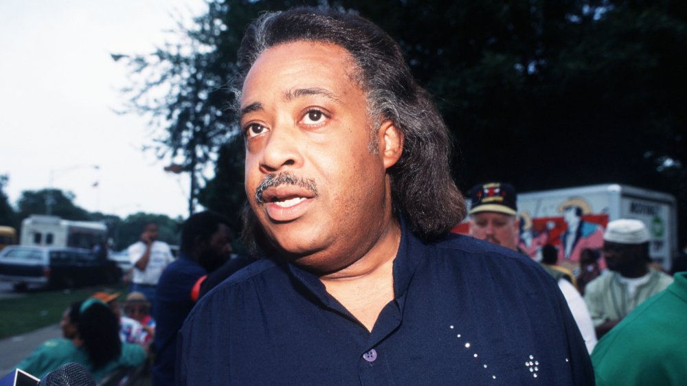 Al Sharpton at a political protest in Chicago 