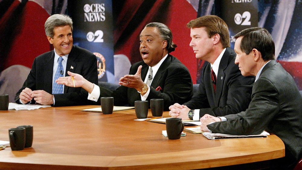 John Kerry, Reverend Al Sharpton, Denis Kucinich, John Edwards participating in a democratic primary debate