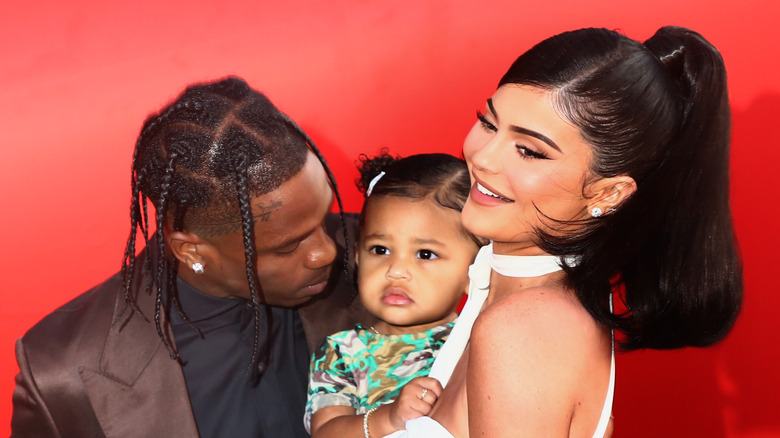 Travis Scott with Kylie Jenner and their daughter