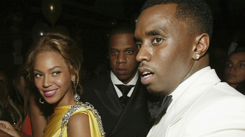 Jay-Z Beyoncé looking at Diddy