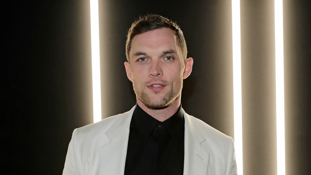 Ed Skrein looking at camera