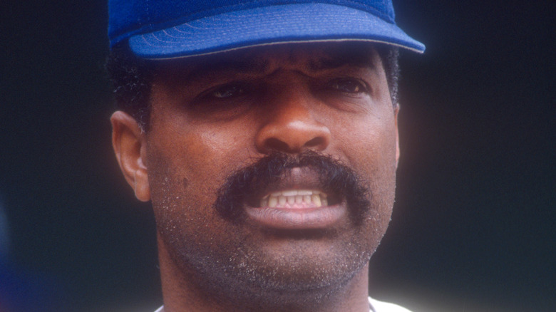 Hal McRae during a baseball game in 1993