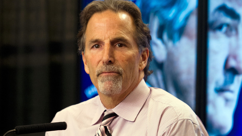 John Tortorella talking in a press conference 