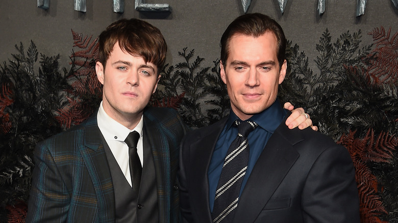 Joey Batey and Henry Cavill on the red carpet