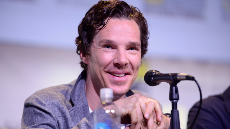 Benedict Cumberbatch at a "Sherlock" Comic-Con panel 2016