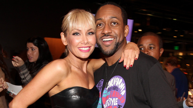 Kym Johnson and Jaleel White posing together