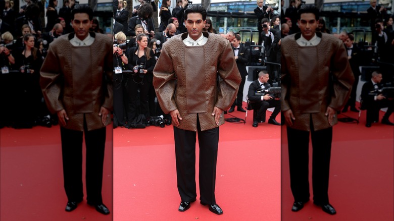 Rahi Chadda wearing leather tunic