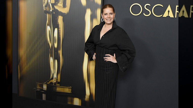 Amy Adams in a black outfit at the Governors Awards