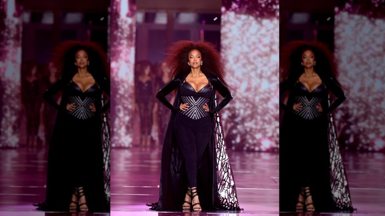 Tyra Banks walking the runway