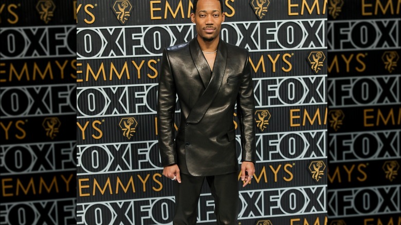 Tyler James Williams leather suit