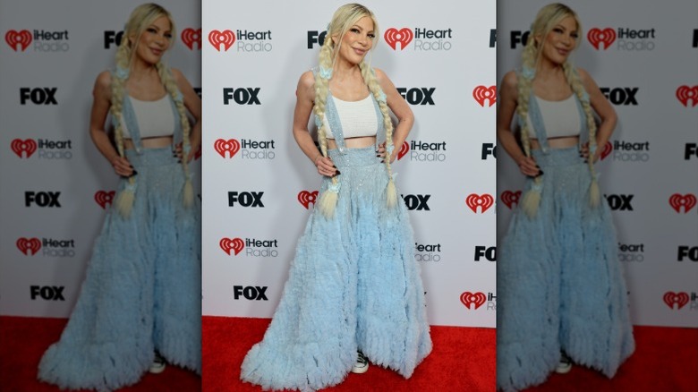 Tori Spelling attends the 2025 iHeartRadio Music Awards at Dolby Theater in Hollywood, CA