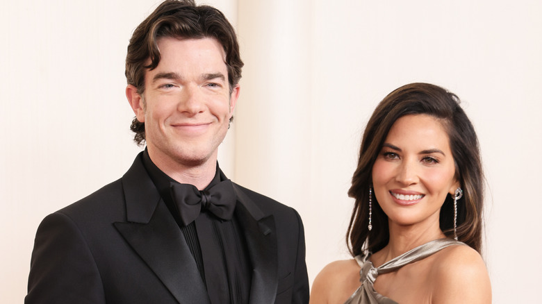 John Mulaney and Olivia Munn posing