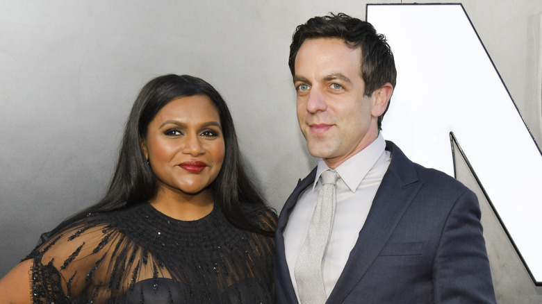 Mindy Kaling and B.J. Novak pose together in 2019