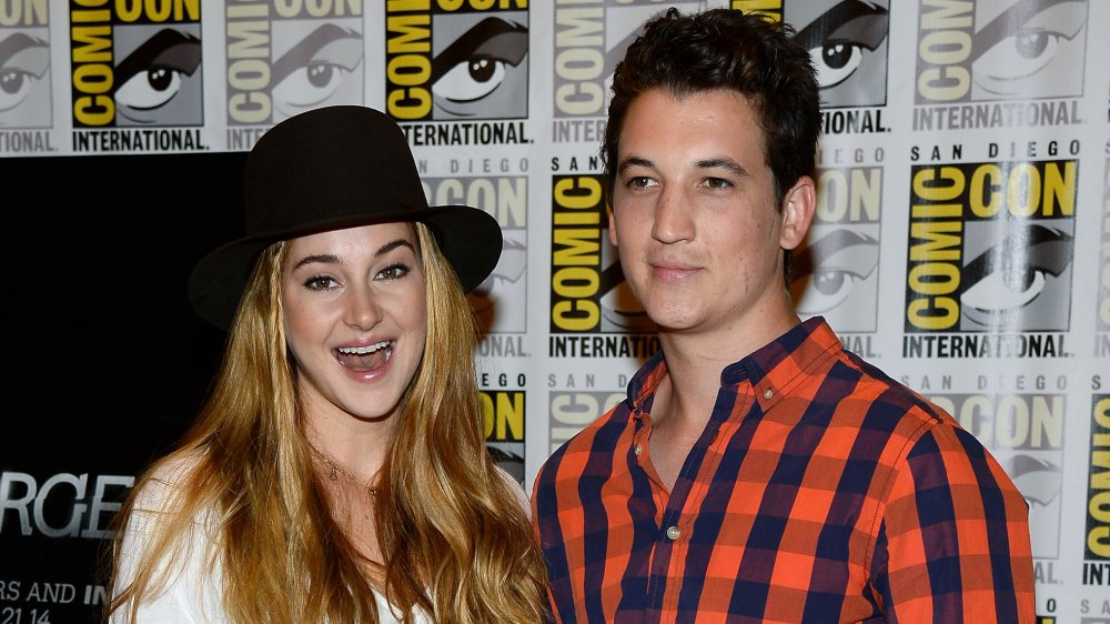 Shailene Woodley and Miles Teller at Comic-Con in 2014