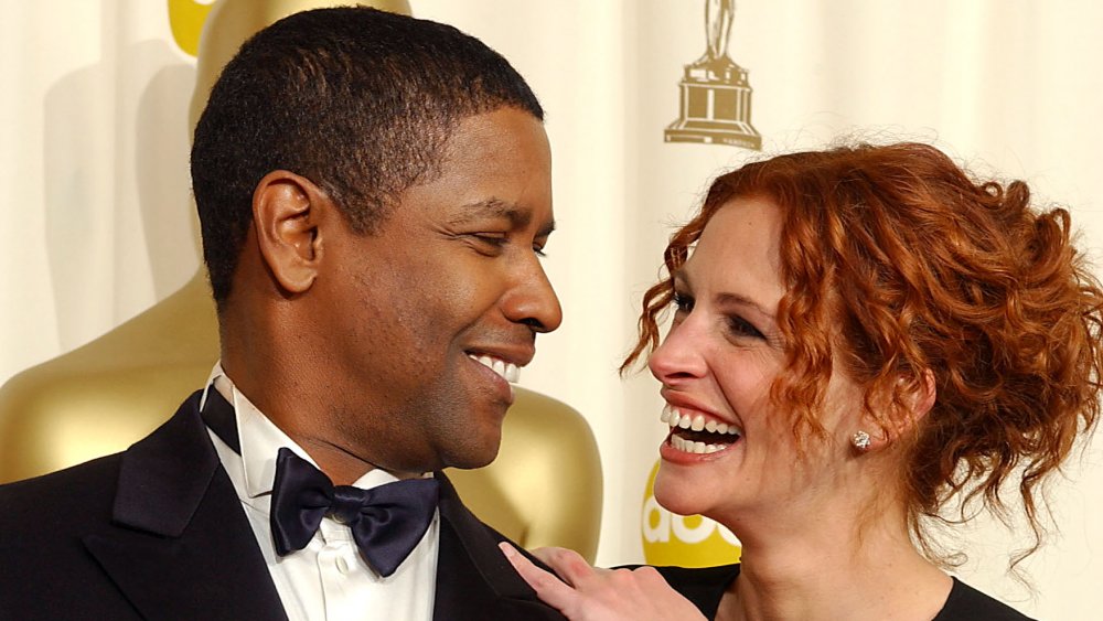 Denzel Washington and Julia Roberts at The 74th Annual Academy Awards 