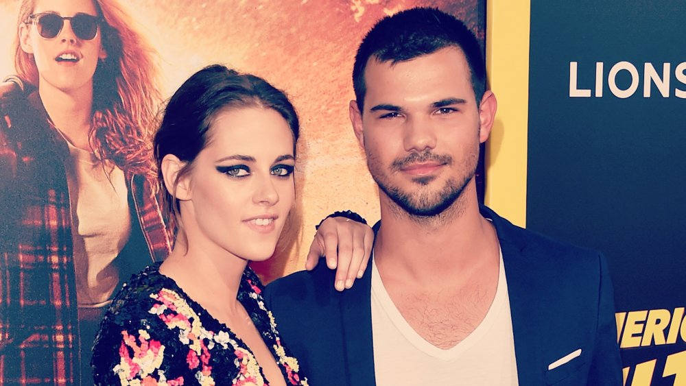 Kristen Stewart and Taylor Lautner at the premiere of American Ultra 