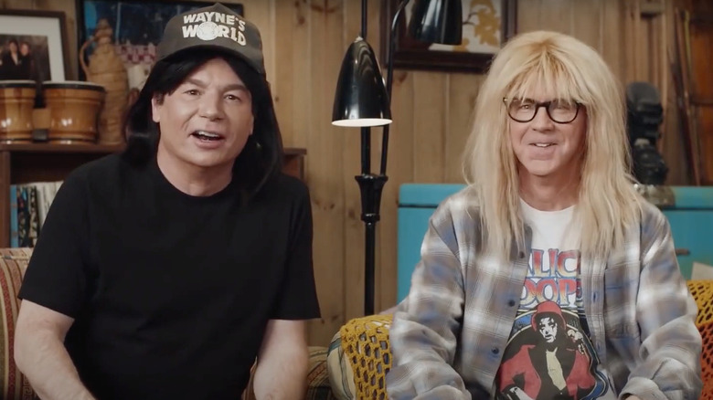 Mike Myers and Dana Carvey as Wayne and Garth from Wayne's World