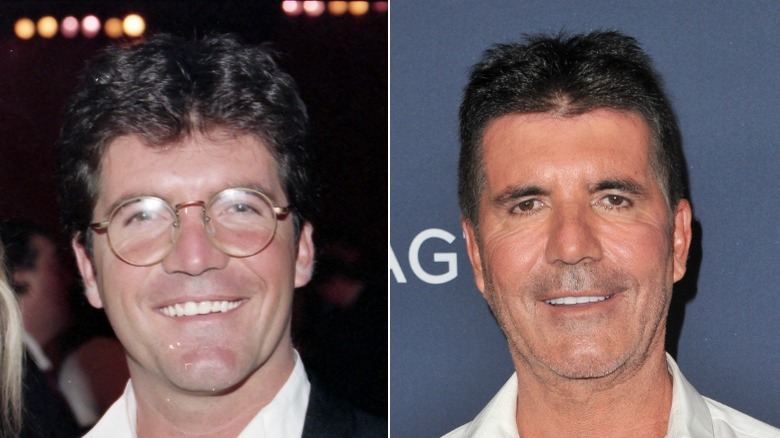 Split image of Simon Cowell smiling