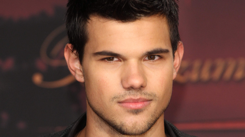 Taylor Lautner staring