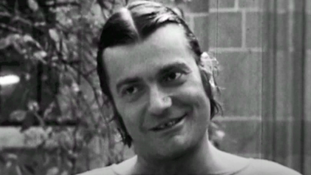 young Del Close speaking in a film