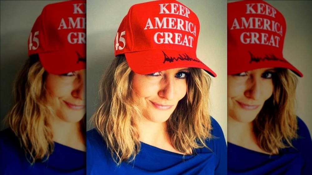 Jenna Ellis wearing a MAGA hat