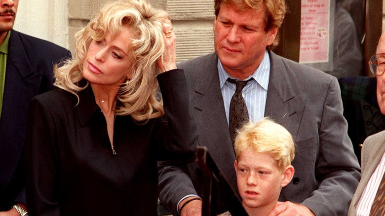 Farrah Fawcett, Ryan O'Neal, and Redmond Fawcett O'Neal