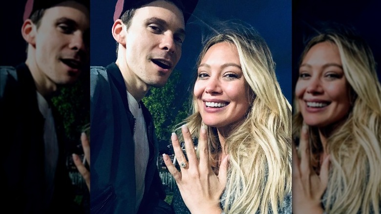 Hilary Duff and Matthew Koma after he proposed