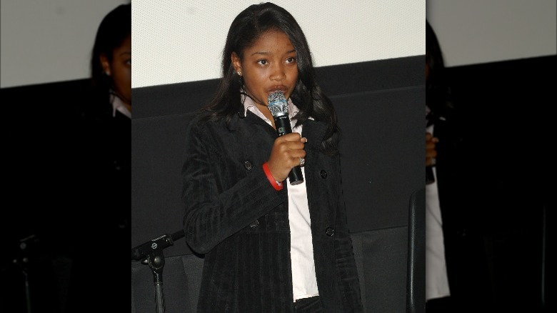 Young Keke Palmer speaking at event