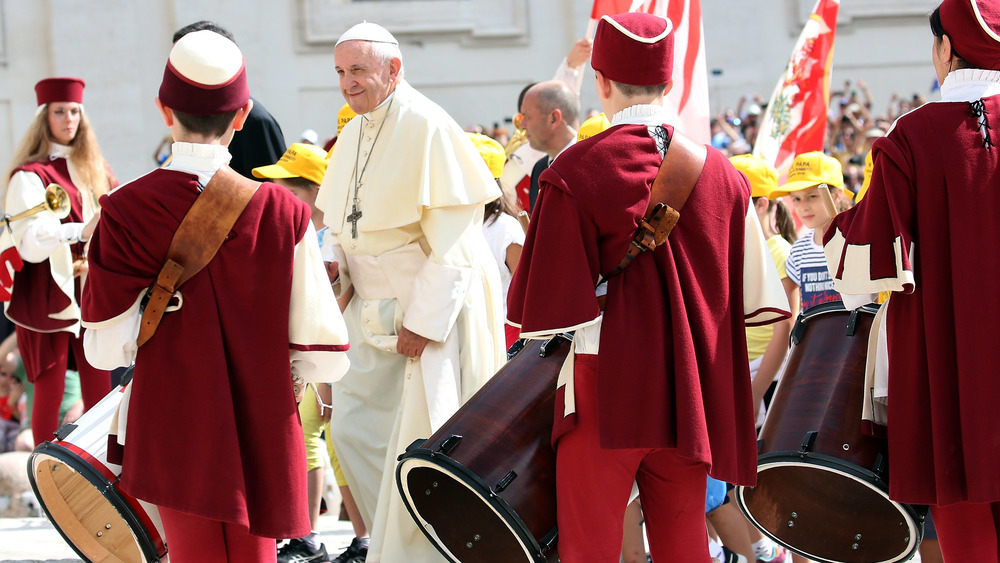 Pope Francis arriving in St. Peter's Square