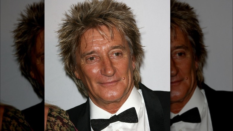 Rod Stewart wearing bowtie