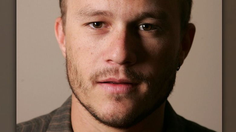 Heath Ledger looking at camera