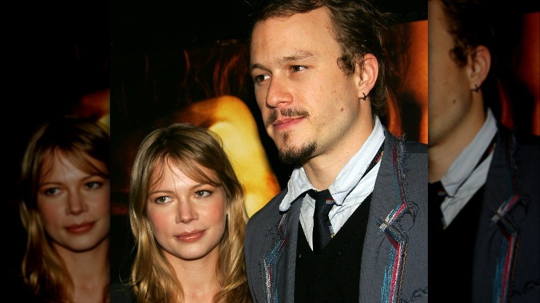 Michelle Williams and Heath Ledger at an event