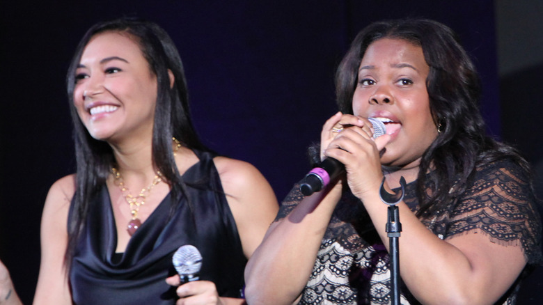 Naya Rivera and Amber Riley on stage together